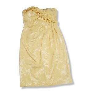 Maggy London Yellow Strapless Dress - Size 4